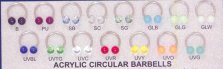 Circular Barbells with Acrylic Balls