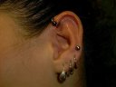 pierced helix with a hoop